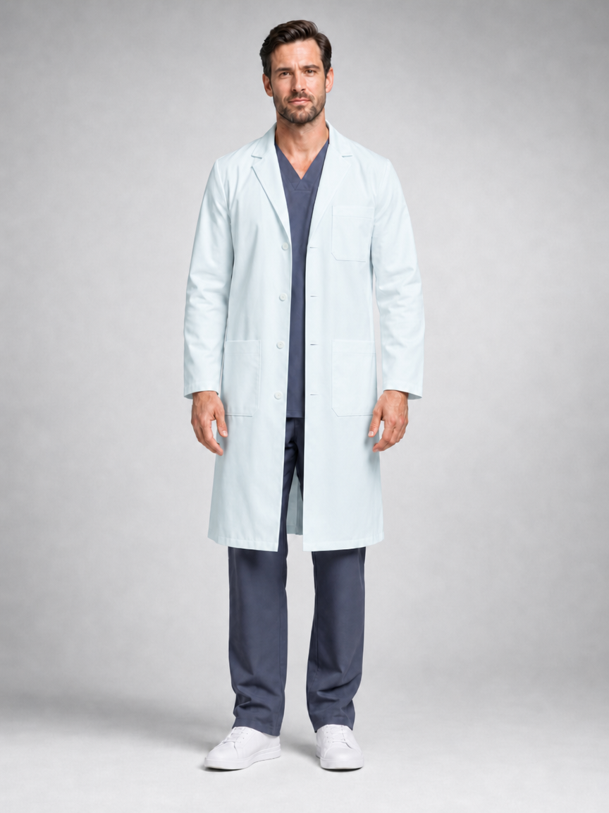 Men's Caelric Structured Lab Coat - Targa White