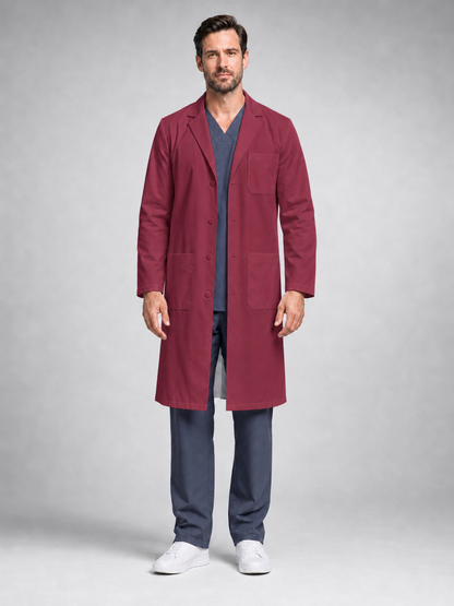 Men's Caelric Structured Lab Coat - Targa Maroon