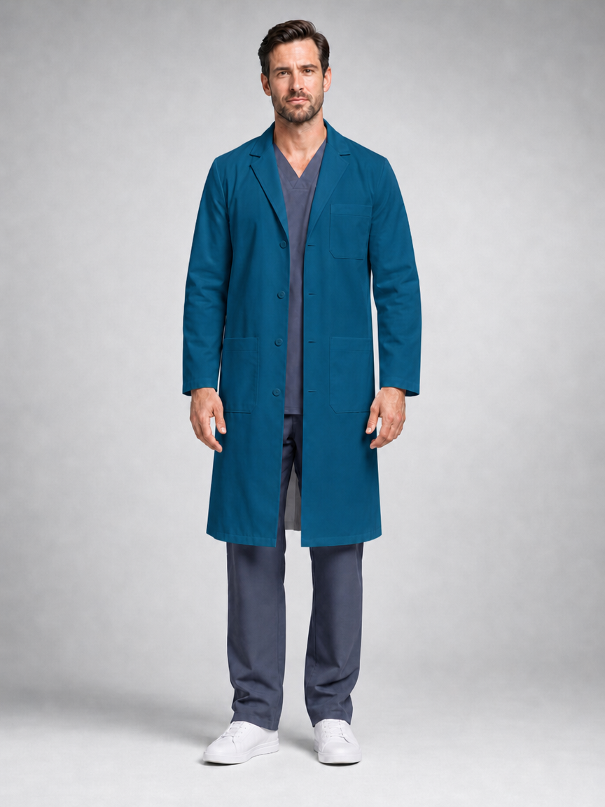 Men's Caelric Structured Lab Coat - Targa Peacock Blue