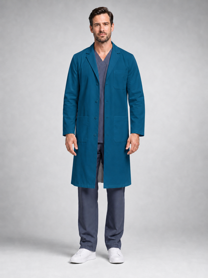 Men's Caelric Structured Lab Coat - Targa Peacock Blue