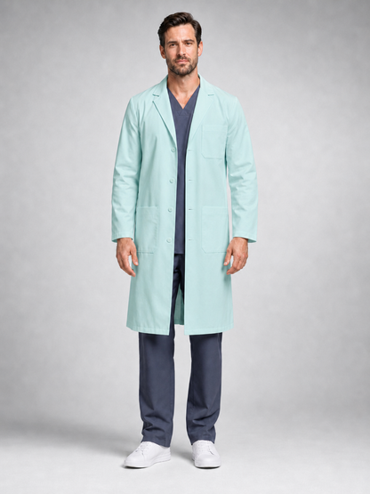 Men's Caelric Structured Lab Coat - Aegis Coat Aqua Green