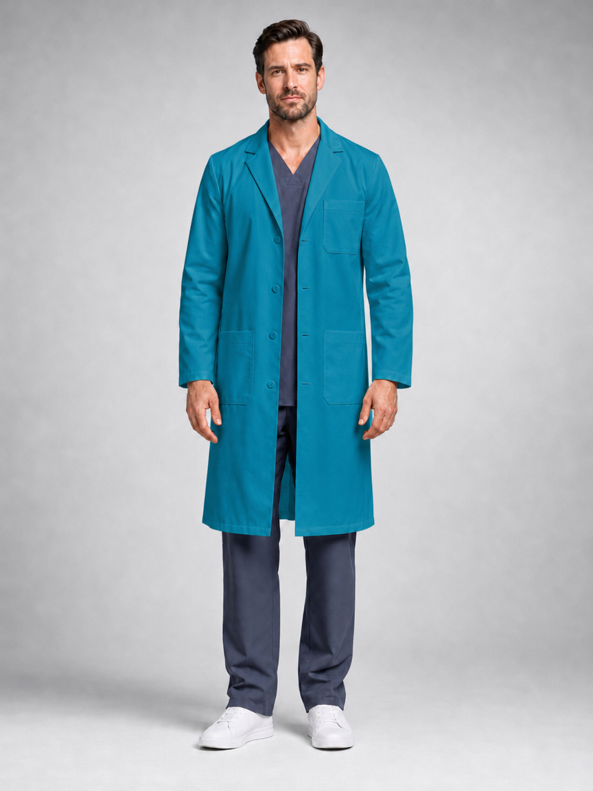 Men's Caelric Structured Lab Coat - Targa Teal