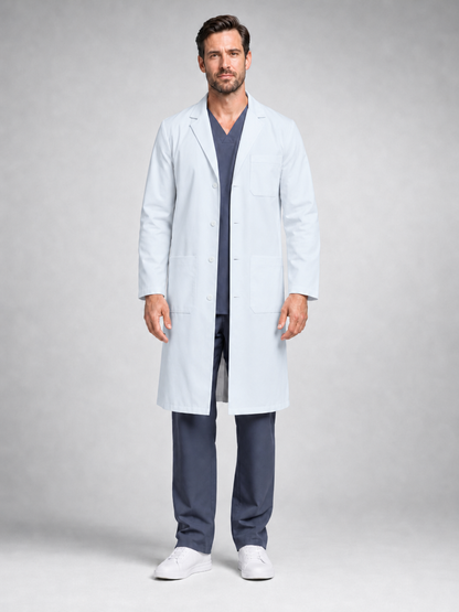 Men's Caelric Structured Lab Coat - Mova White