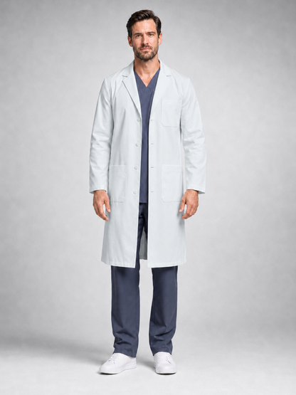 Men's Caelric Structured Lab Coat - Silvex Off White