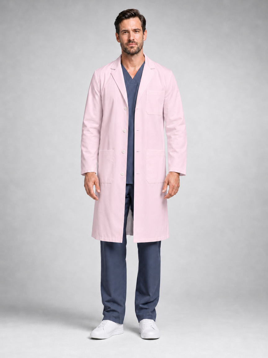 Men's Caelric Structured Lab Coat - Silvex Pink