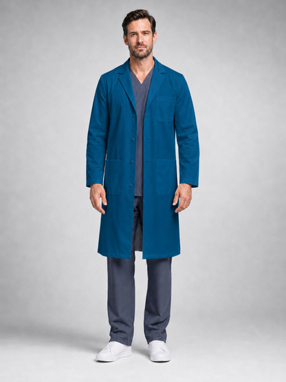 Men's Caelric Structured Lab Coat - Silvex Peacock Blue