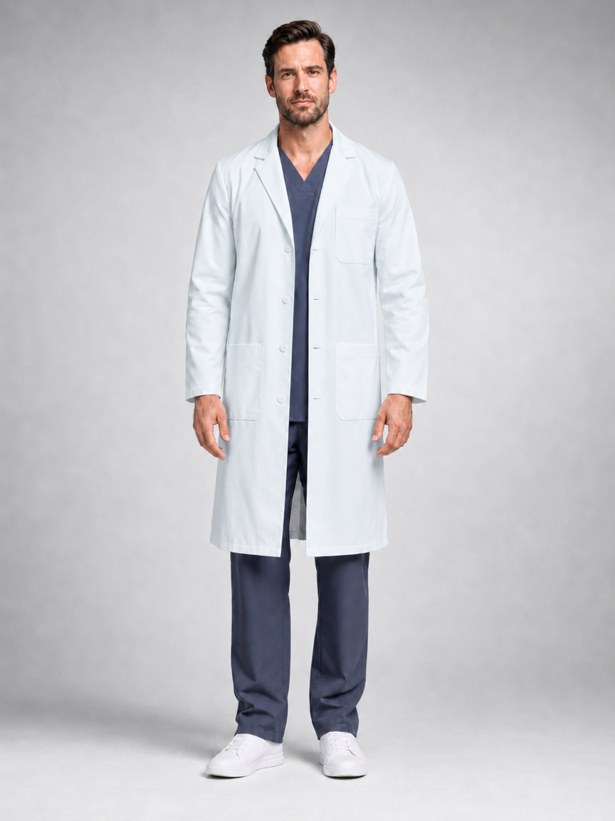 Men's Caelric Structured Lab Coat - Therma White