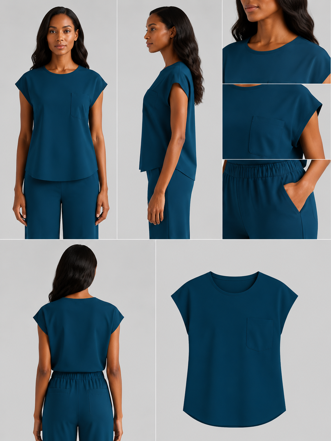 Women's Aegis Cap Sleeve Pocket Scrub Top product image