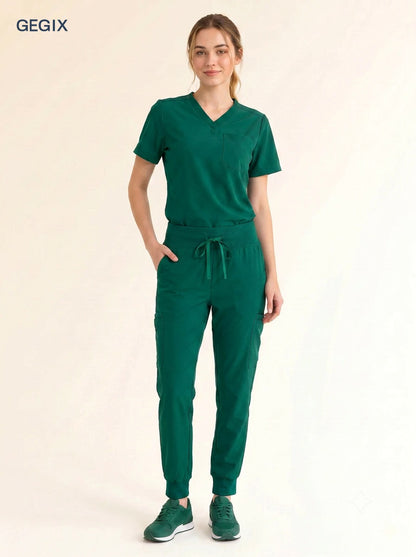 GEGIX Women Classic Scrub Suits Set - Tailored Comfort Workwear