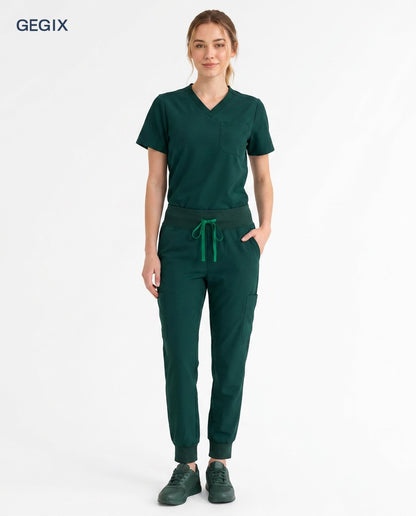 GEGIX Women Classic Scrub Suits Set - Tailored Comfort Workwear