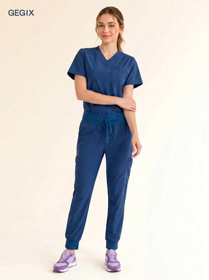 GEGIX Women Classic Scrub Suits Set - Tailored Comfort Workwear