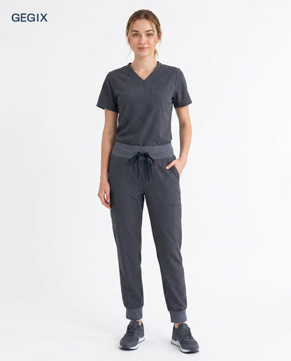 GEGIX Women Classic Scrub Suits Set - Tailored Comfort Workwear