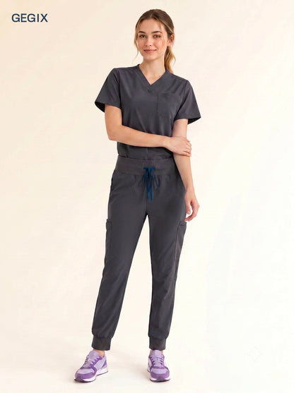 GEGIX Women Classic Scrub Suits Set - Tailored Comfort Workwear