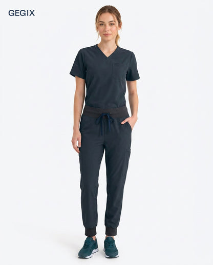 GEGIX Women Classic Scrub Suits Set - Tailored Comfort Workwear