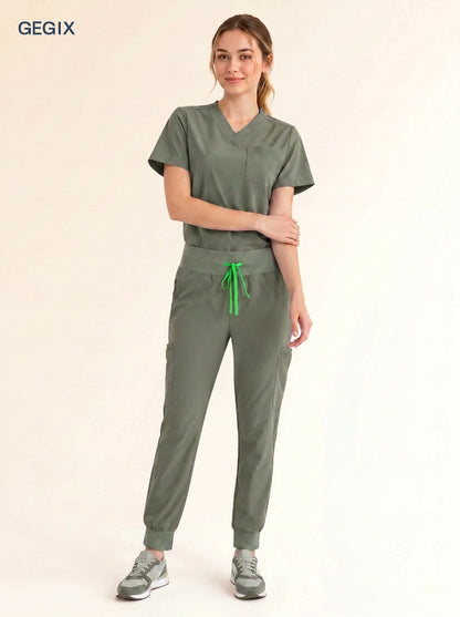 GEGIX Women Classic Scrub Suits Set - Tailored Comfort Workwear