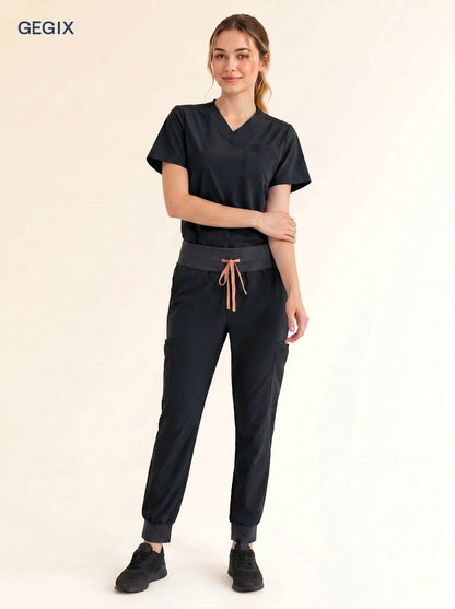 GEGIX Women Classic Scrub Suits Set - Tailored Comfort Workwear