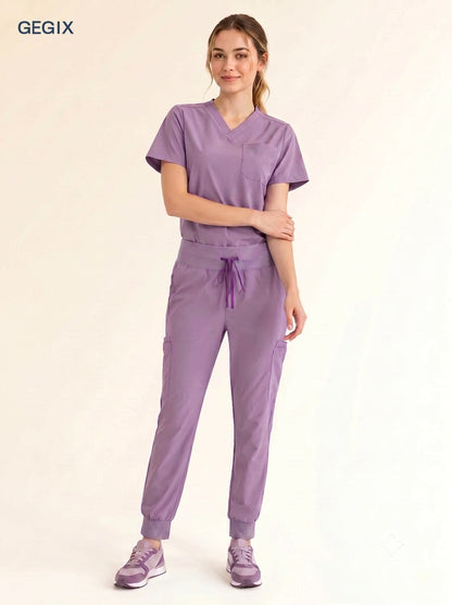 GEGIX Women Classic Scrub Suits Set - Tailored Comfort Workwear