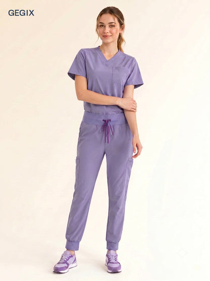 GEGIX Women Classic Scrub Suits Set - Tailored Comfort Workwear