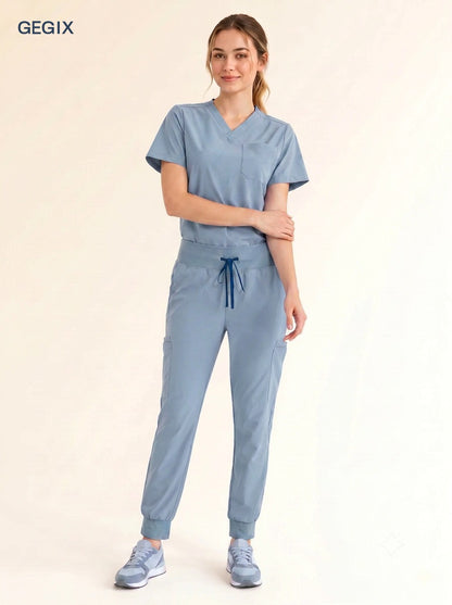 GEGIX Women Classic Scrub Suits Set - Tailored Comfort Workwear
