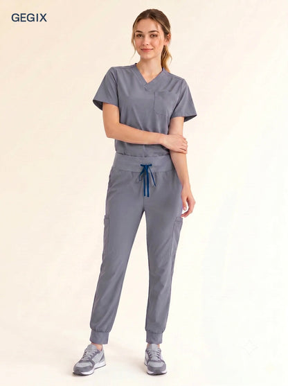 GEGIX Women Classic Scrub Suits Set - Tailored Comfort Workwear