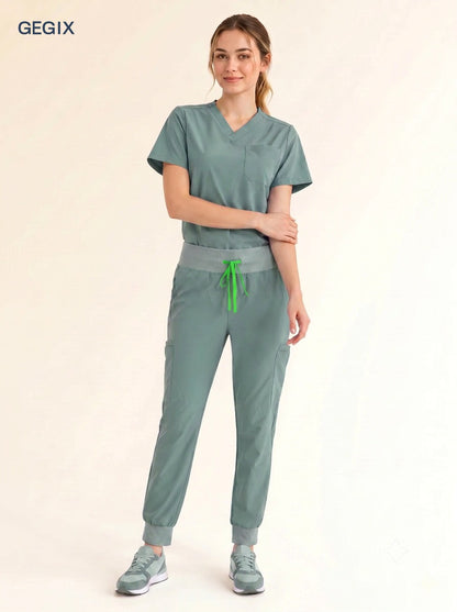 GEGIX Women Classic Scrub Suits Set - Tailored Comfort Workwear