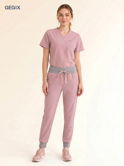 GEGIX Women Classic Scrub Suits Set - Tailored Comfort Workwear
