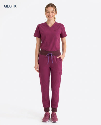 GEGIX Women Classic Scrub Suits Set - Tailored Comfort Workwear