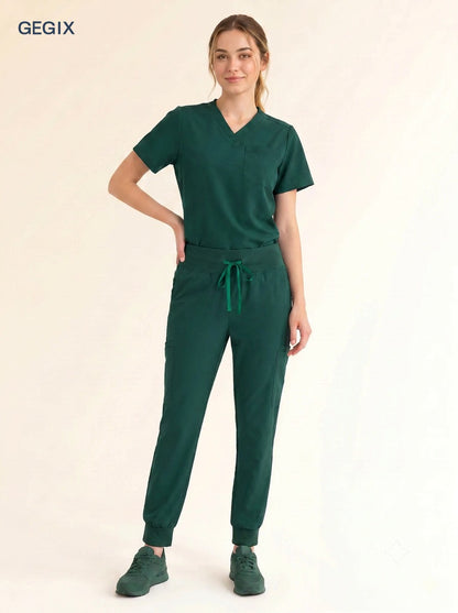 GEGIX Women Classic Scrub Suits Set - Tailored Comfort Workwear