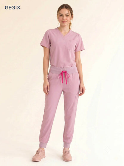 GEGIX Women Classic Scrub Suits Set - Tailored Comfort Workwear