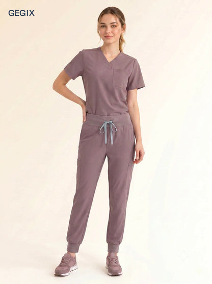 GEGIX Women Classic Scrub Suits Set - Tailored Comfort Workwear