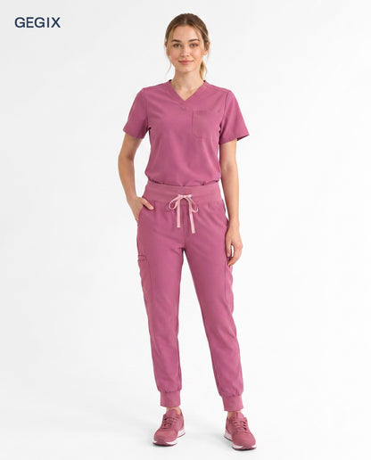 GEGIX Women Classic Scrub Suits Set - Tailored Comfort Workwear