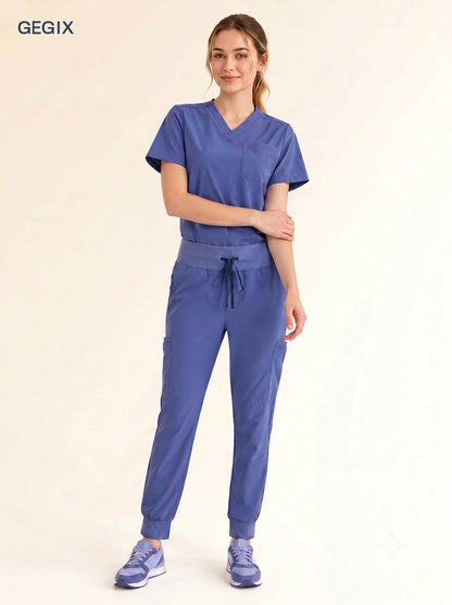 GEGIX Women Classic Scrub Suits Set - Tailored Comfort Workwear