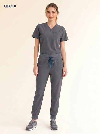 GEGIX Women Classic Scrub Suits Set - Tailored Comfort Workwear