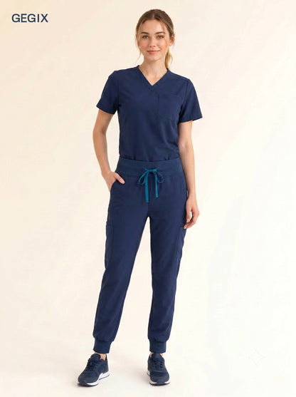 GEGIX Women Classic Scrub Suits Set - Tailored Comfort Workwear