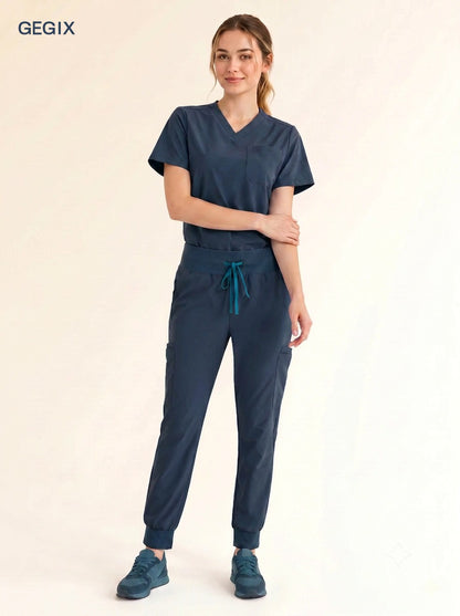 GEGIX Women Classic Scrub Suits Set - Tailored Comfort Workwear