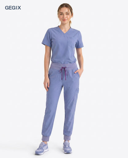 GEGIX Women Classic Scrub Suits Set - Tailored Comfort Workwear