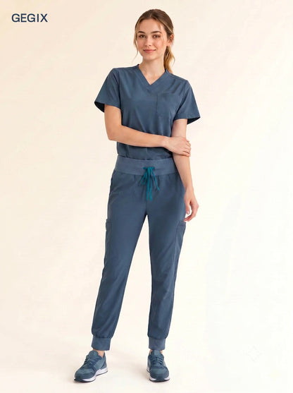 GEGIX Women Classic Scrub Suits Set - Tailored Comfort Workwear