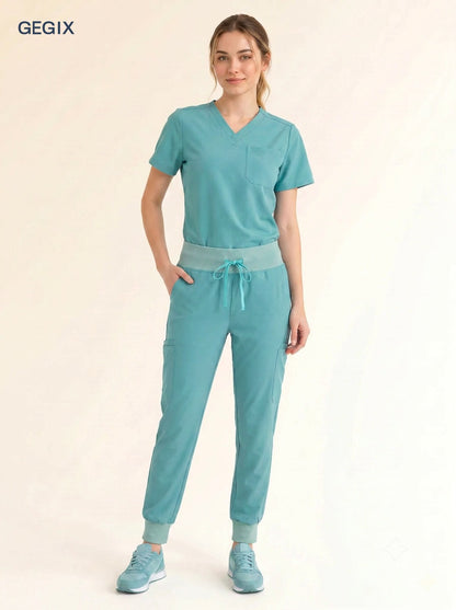 GEGIX Women Classic Scrub Suits Set - Tailored Comfort Workwear