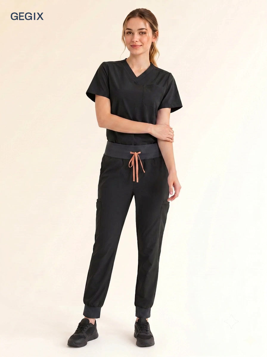 GEGIX Women Classic Scrub Suits Set - Tailored Comfort Workwear