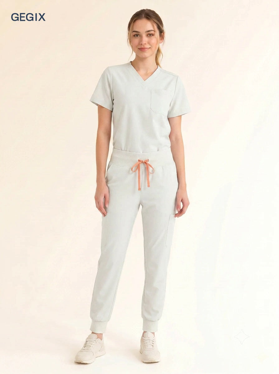 GEGIX Women Classic Scrub Suits Set - Tailored Comfort Workwear