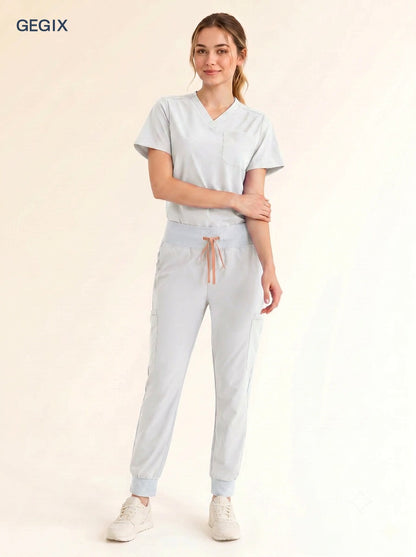 GEGIX Women Classic Scrub Suits Set - Tailored Comfort Workwear