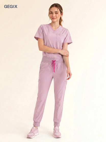 GEGIX Women Classic Scrub Suits Set - Tailored Comfort Workwear