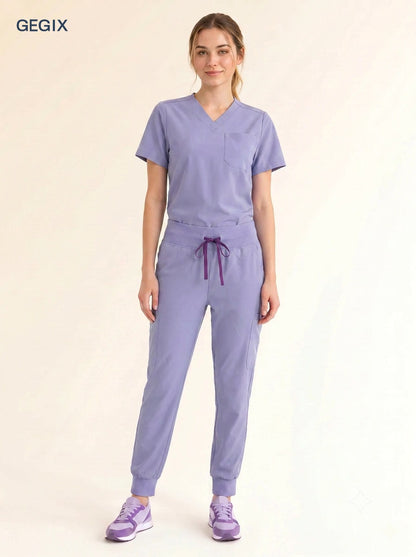 GEGIX Women Classic Scrub Suits Set - Tailored Comfort Workwear