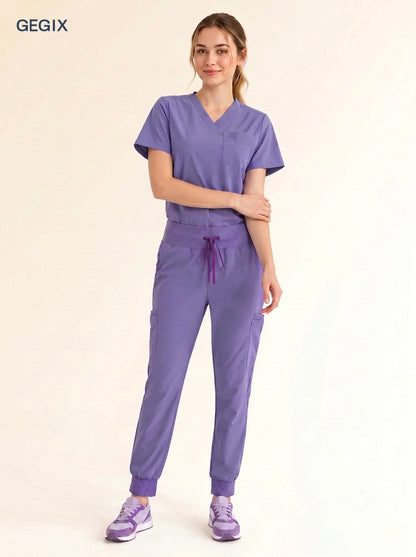 GEGIX Women Classic Scrub Suits Set - Tailored Comfort Workwear