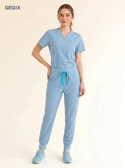 GEGIX Women Classic Scrub Suits Set - Tailored Comfort Workwear