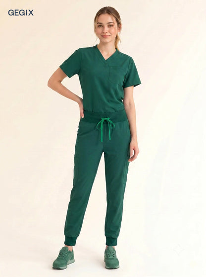 GEGIX Women Classic Scrub Suits Set - Tailored Comfort Workwear
