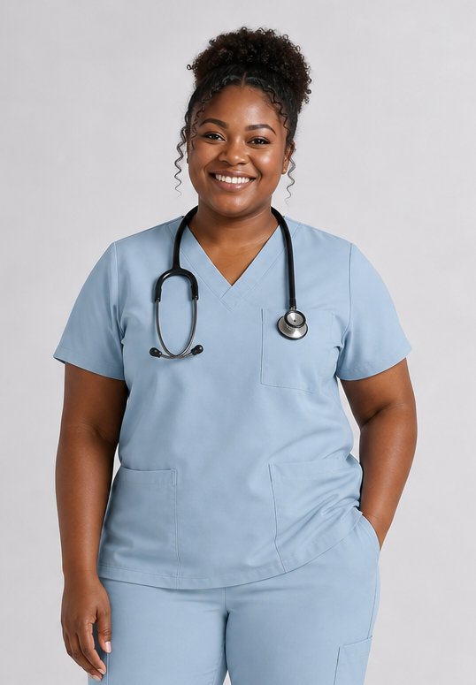 Women's Cura Triple Pocket Scrub Top