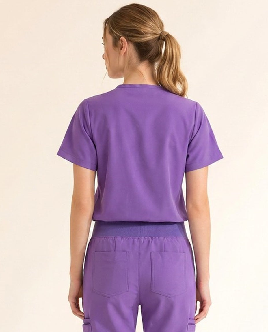 Women Cura Basic Scrub Top