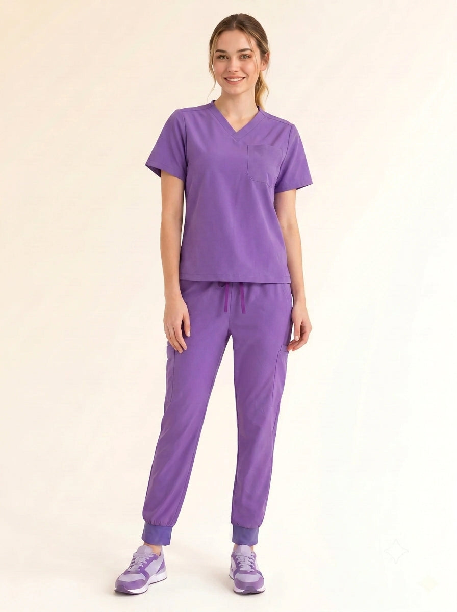 Women Cura Basic Scrub Top